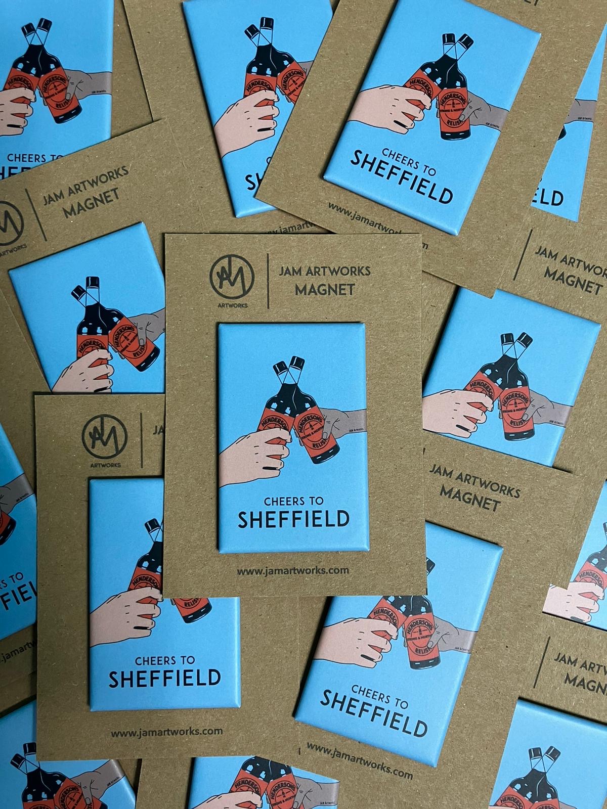 Cheers To Sheffield Magnet - Large