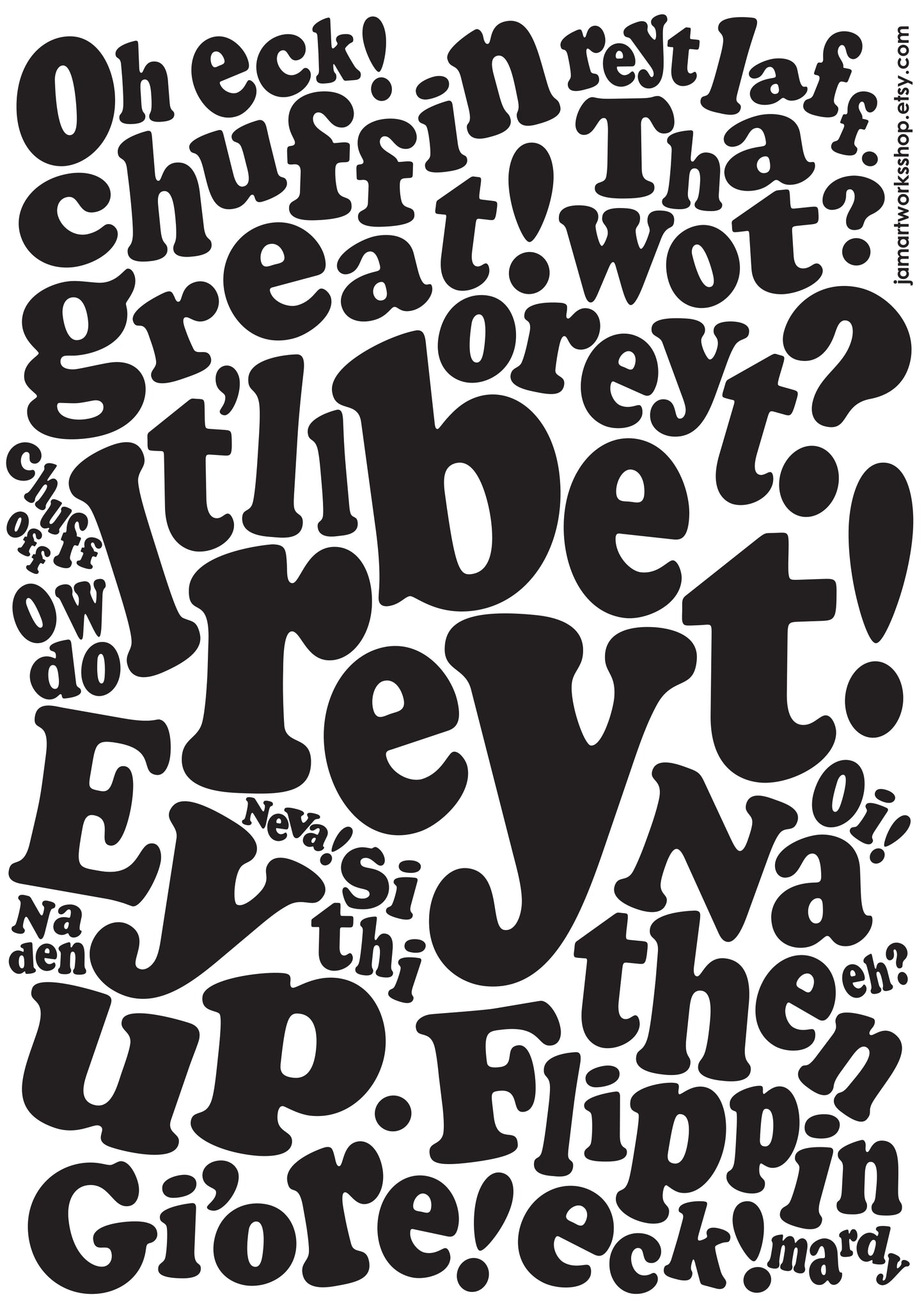 Sayings Tea Towel - Black