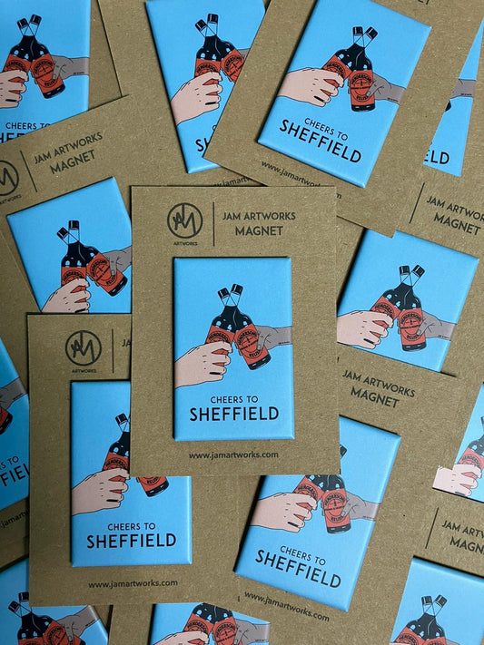 Cheers To Sheffield Magnet - Large