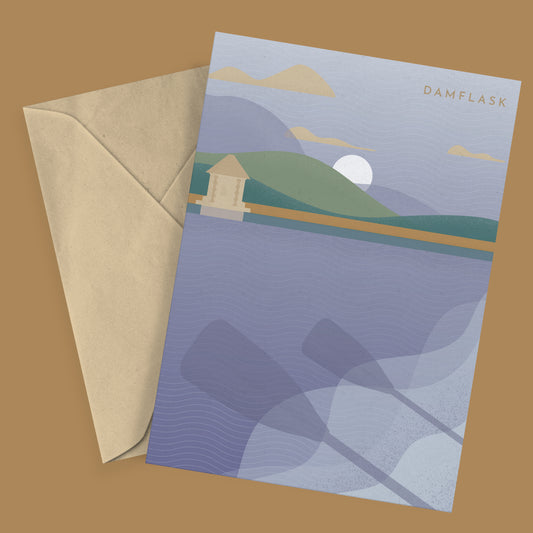 Dam Flask Card