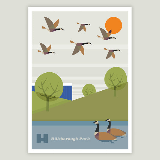 Hillsborough Park Print - A4