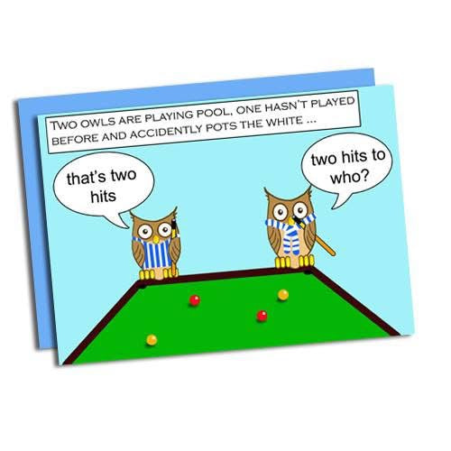 Snooker Owls Card