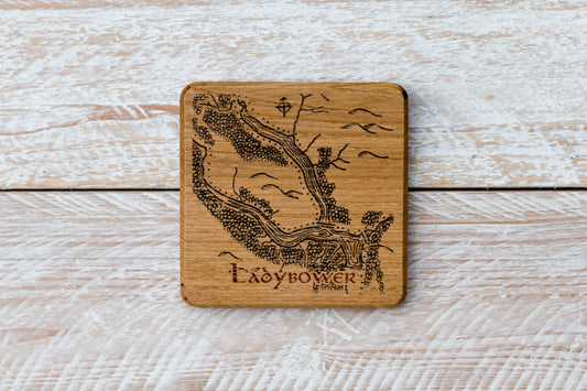 Ladybower Reservoir Wooden Coaster
