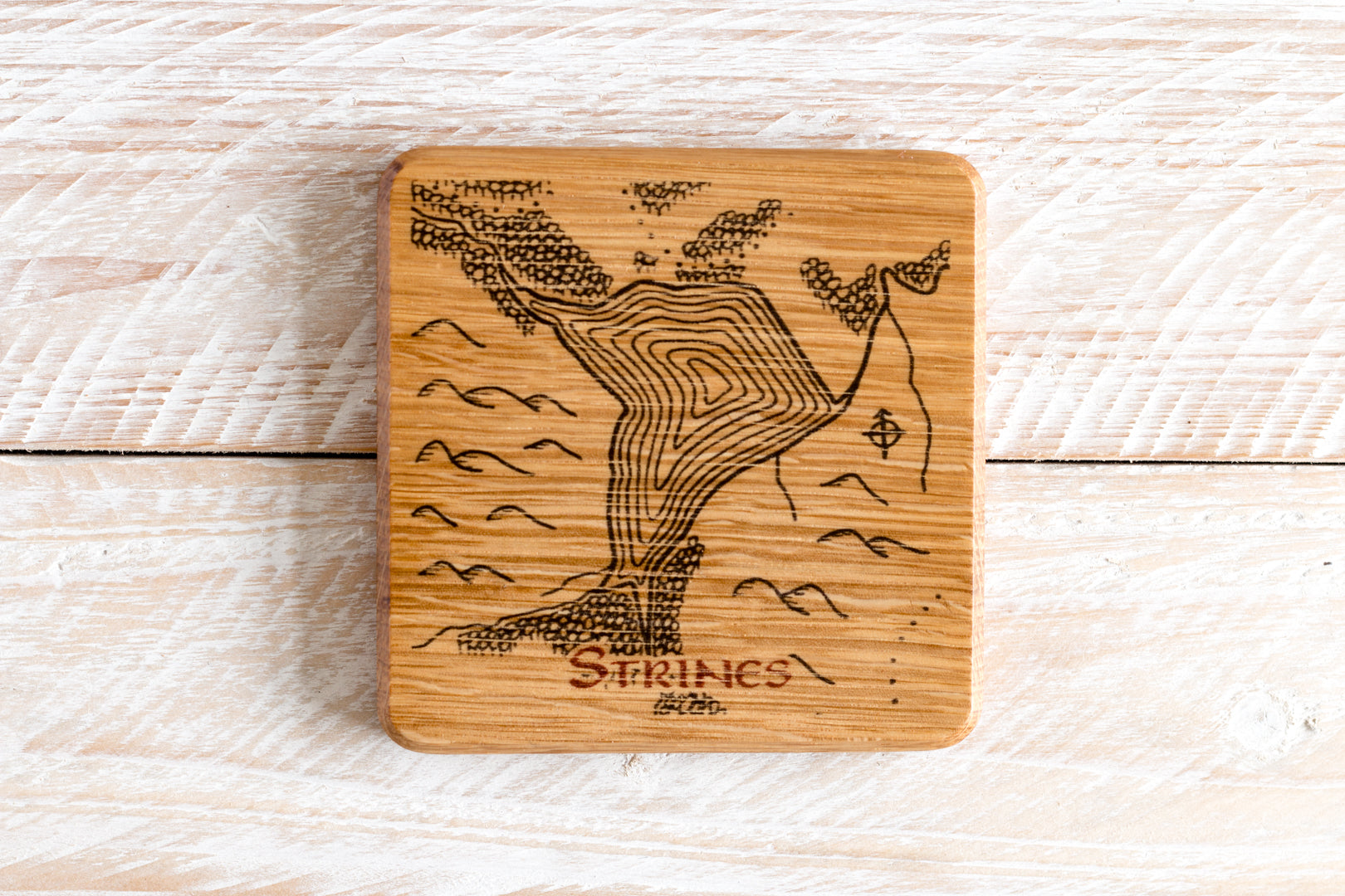 Strines Reservoir Wooden Coaster – The Sheffield Gift Box