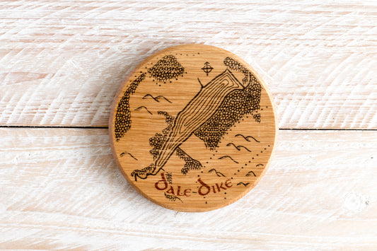 Dale Dike Reservoir Round Wooden Coaster