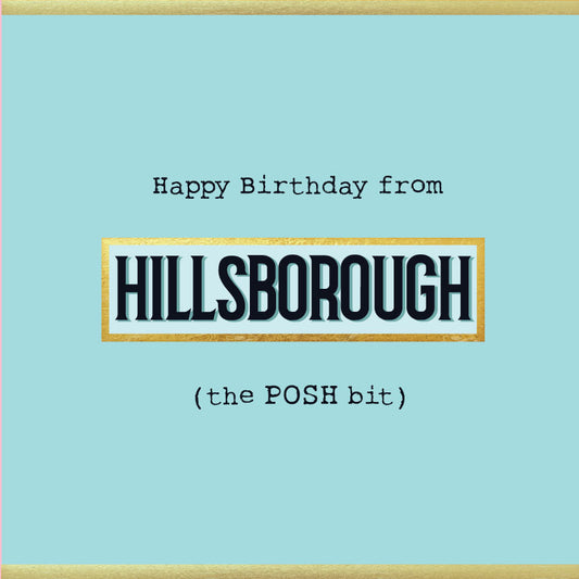 Happy Birthday from Hillsborough Card - Blue