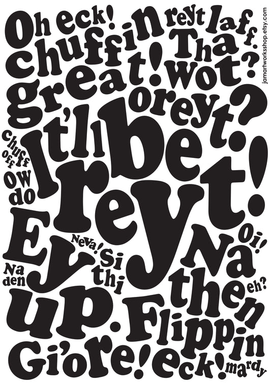 Sayings Tea Towel - Black