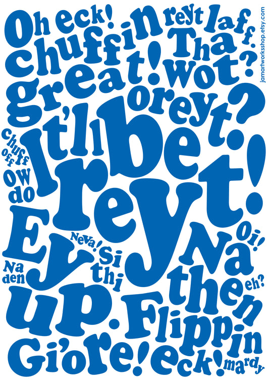 Sayings Tea Towel - Blue