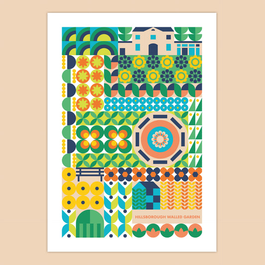 Hillsborough Walled Garden Print - A4