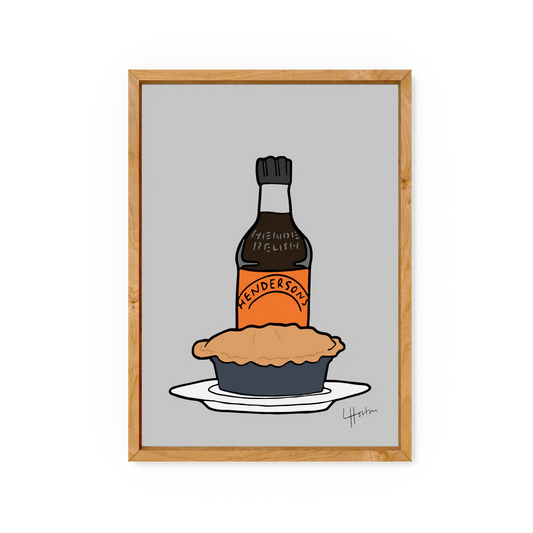 Pie and Hendos Print - A4